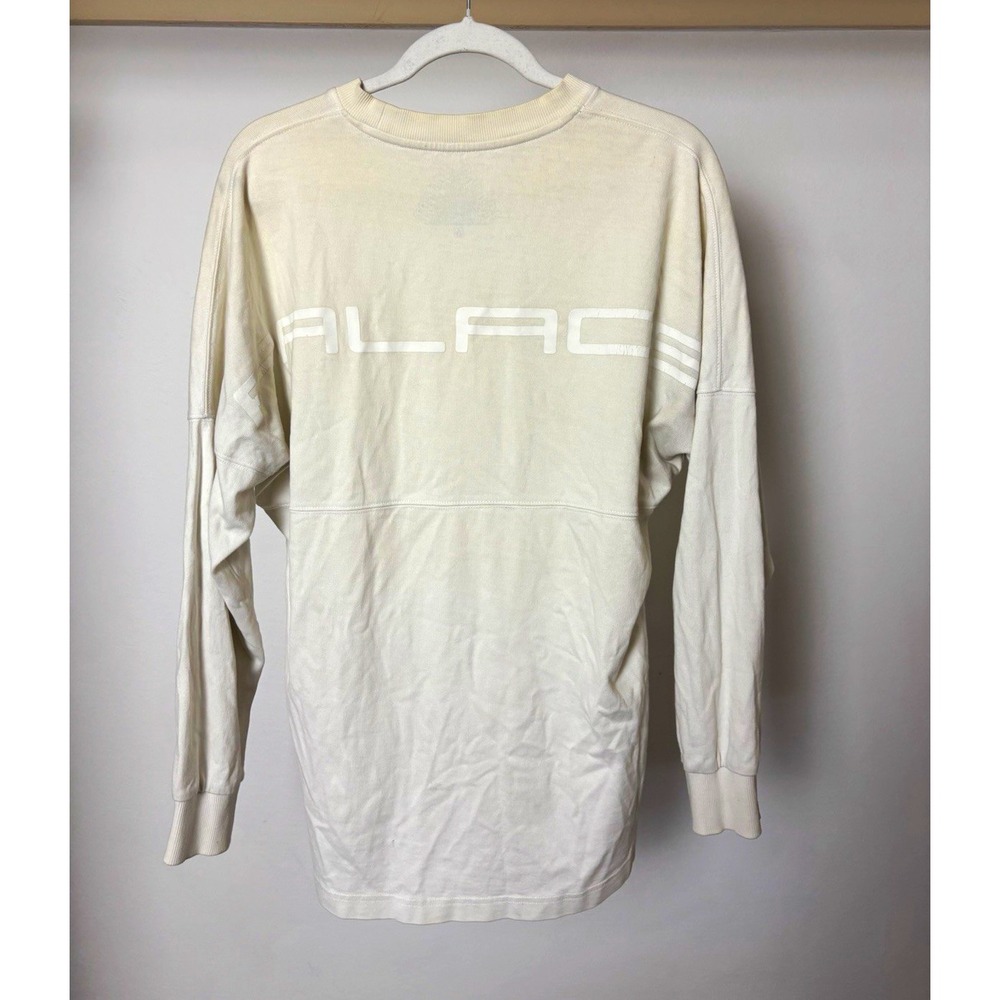 Palace Mens Beige Logo Fleece Cotton Crewneck Pullover Sweatshirt Size M